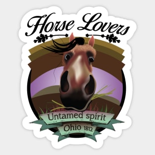 Horse Lovers - Untamed Spirit -Ohio 1812 Sticker